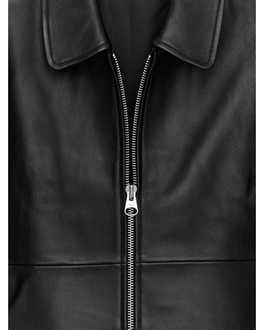 ARKET Black Leather Jacket for men