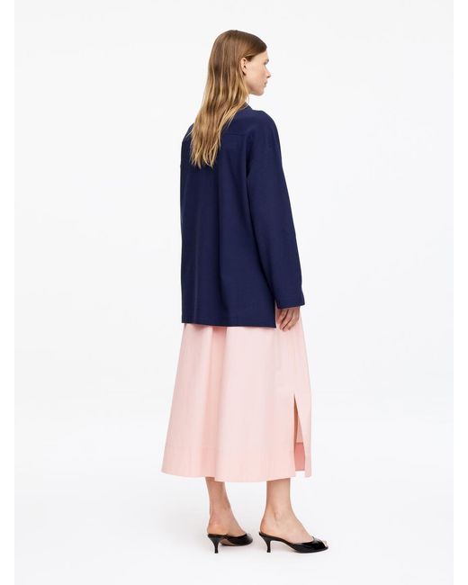 ARKET Blue Midi Cotton Skirt
