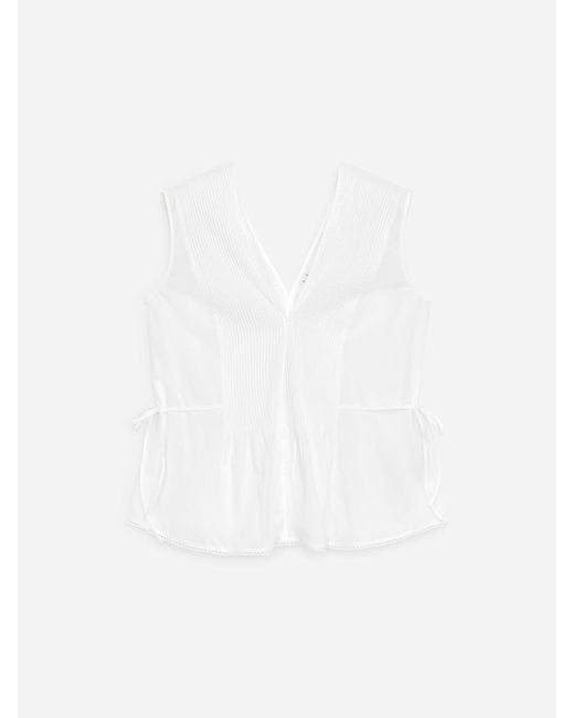 ARKET White Pintuck Top