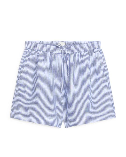 ARKET Blue Linen Shorts