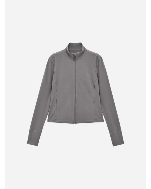 ARKET Gray Soft Zip-Up Training Jacket