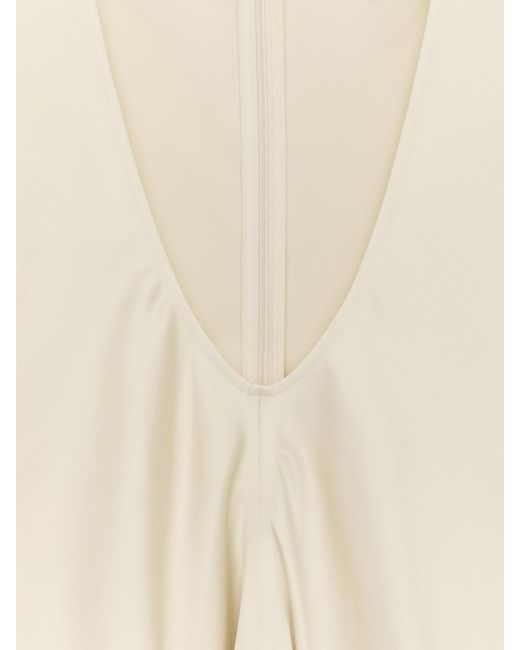 ARKET Natural Draped Satin Top