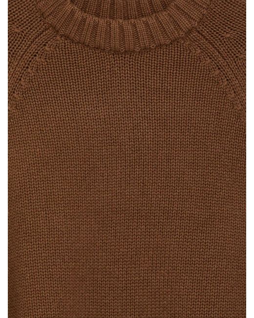 ARKET Brown Chunky Pure Cashmere Jumper