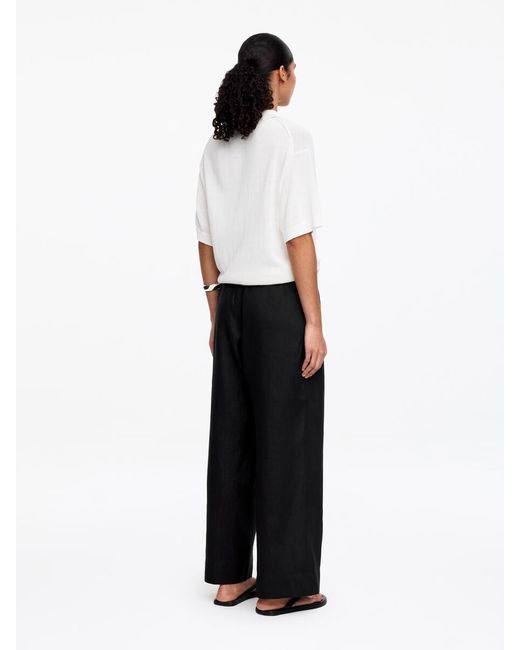 ARKET Black Linen Trousers
