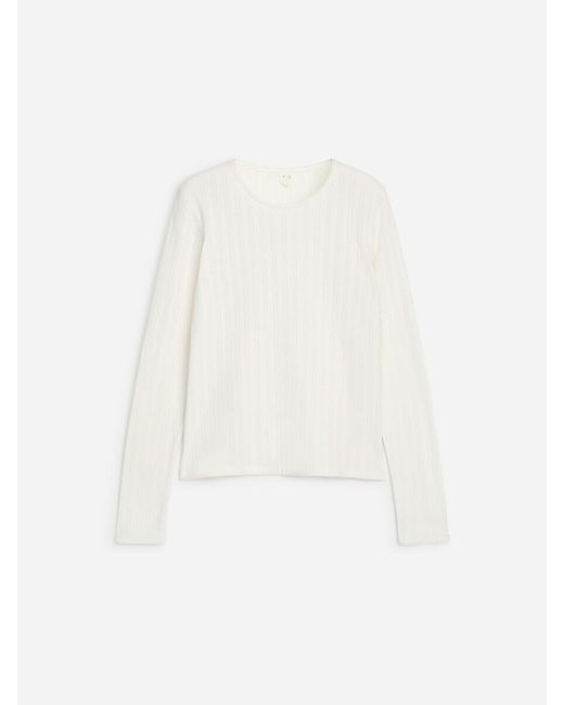 ARKET White Pointelle Top