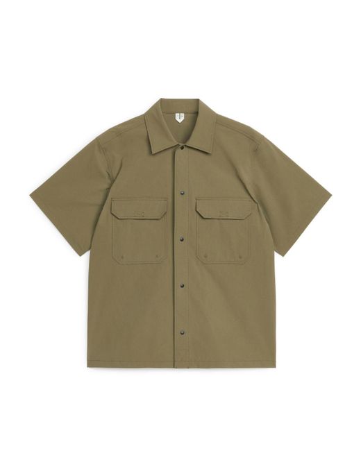 ARKET Green Short Sleeve Cargo Shirt for men