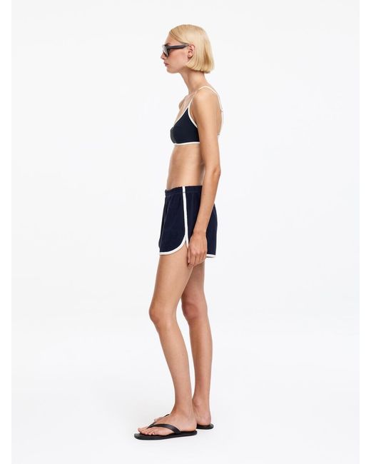 ARKET Blue Towelling Shorts