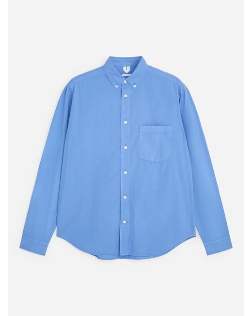 ARKET Blue Relaxed Poplin Shirt for men