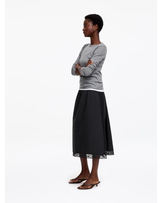 ARKET White Lace Edge Skirt