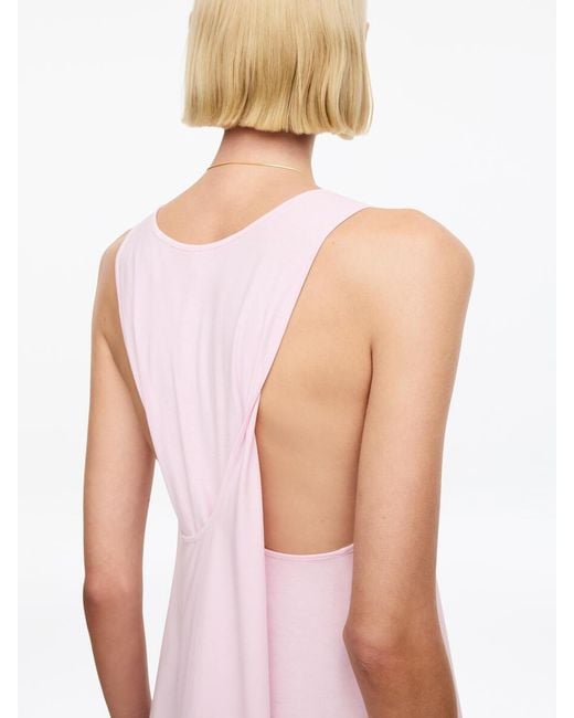 ARKET Pink Twisted Back Maxi Dress