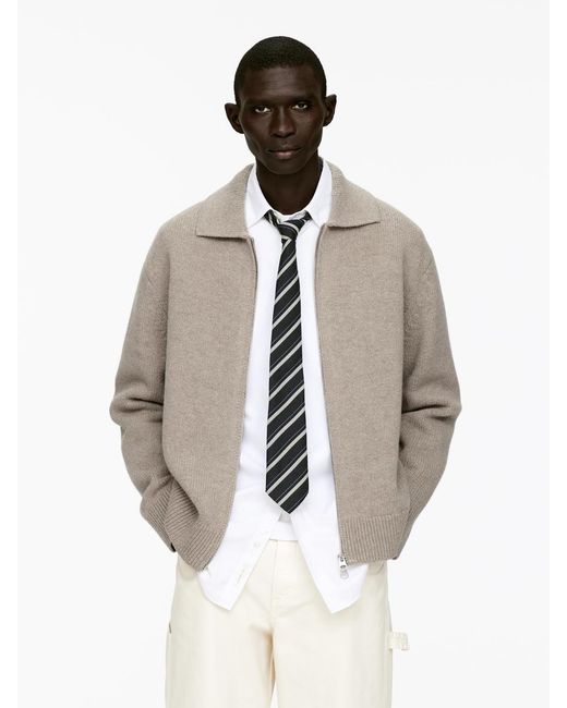 ARKET Strickjacke Aus Wolle Mit Reißverschluss in White für Herren