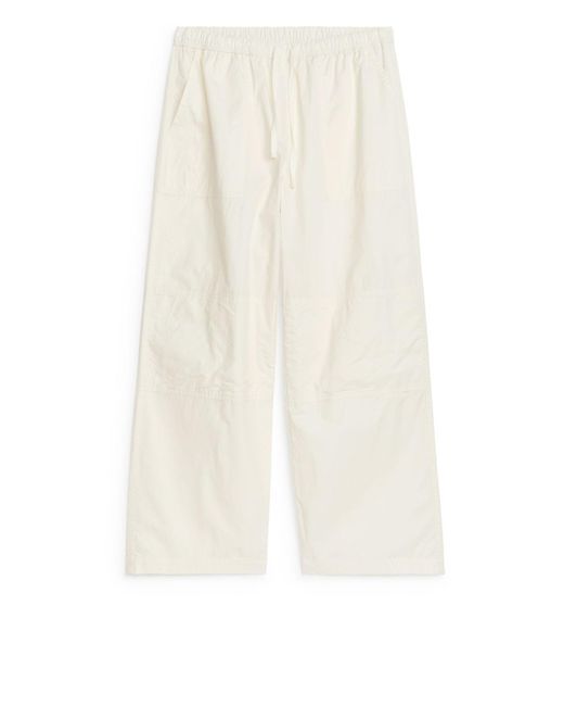 ARKET White Washed Cotton Trousers