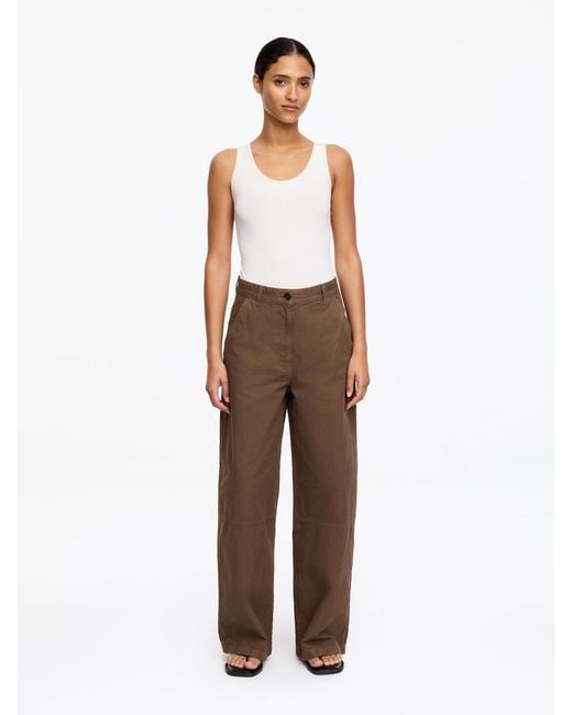 ARKET Brown Cargo Trousers