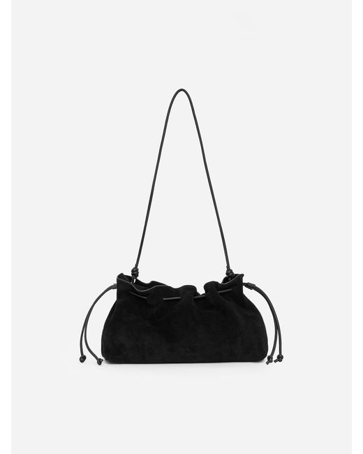 ARKET Black Split Suede Pouch