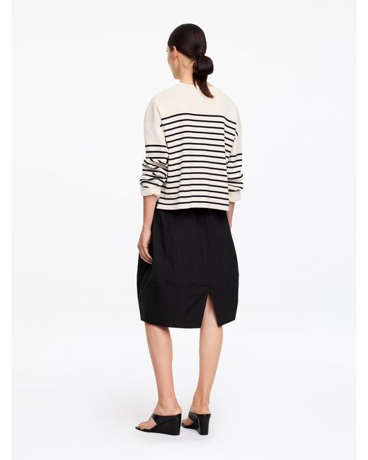 ARKET Black Cocoon Midi Skirt