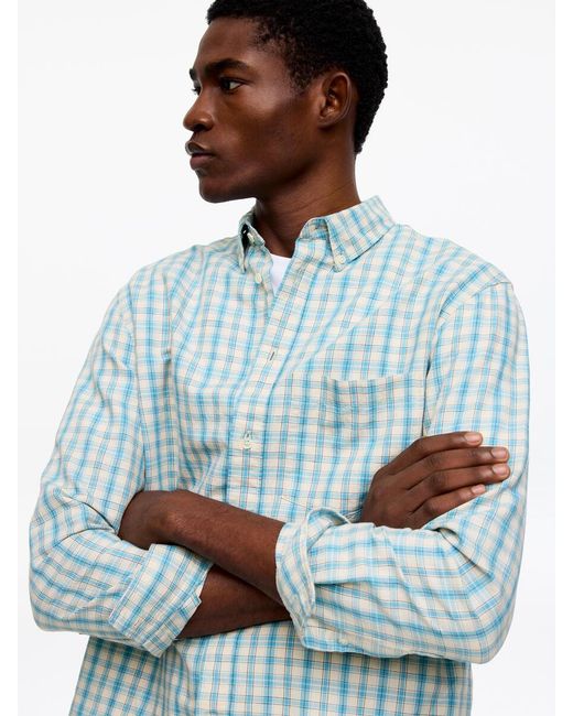 ARKET Blue Relaxed Cotton Linen Shirt for men