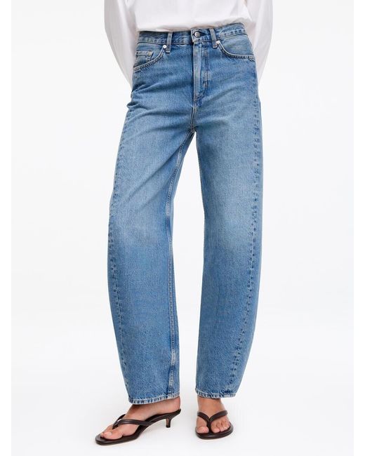 ARKET Blue Bloom Barrel Jeans