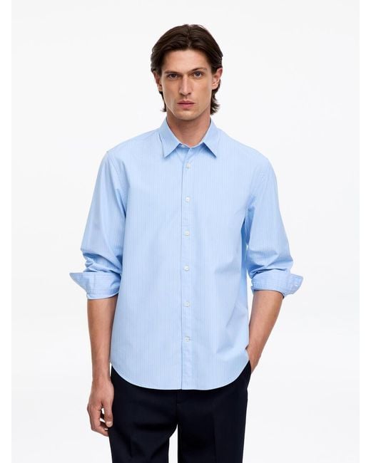 ARKET Blue Cotton-Tencel Shirt for men