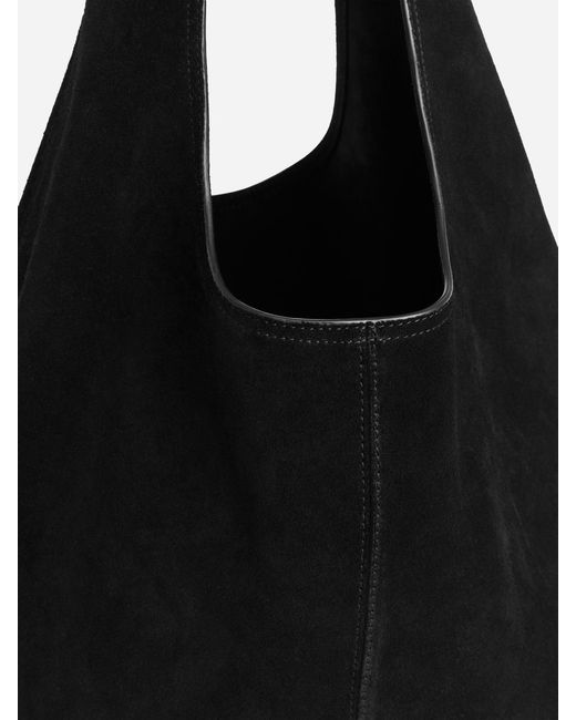 ARKET Gray Slouchy Split Suede Bag
