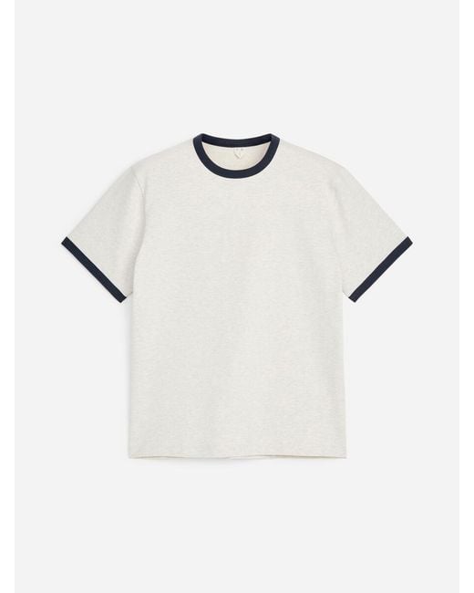 ARKET White Fitted T-Shirt for men
