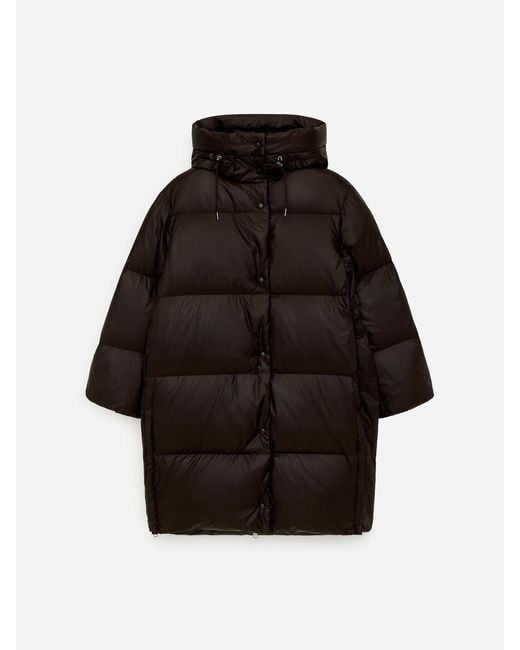 ARKET Black Upcycled Down Long Coat