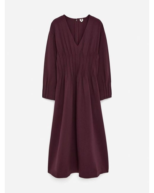 ARKET Purple Pleated Dress