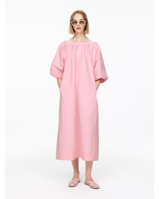 ARKET Pink Kleid Mit Ballonärmeln