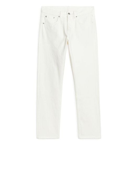 ARKET White Park Cropped Regular Straight Jeans for men