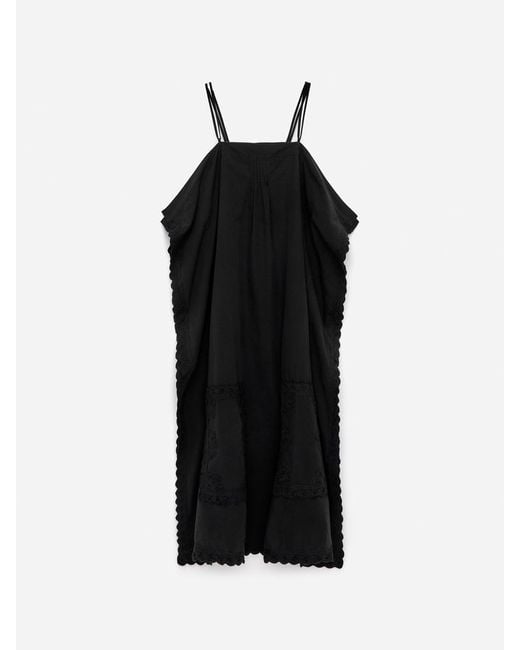 ARKET Black Embroidered Strap Dress