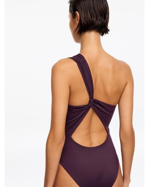 ARKET White One-Shoulder Swimsuit