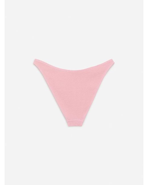 ARKET Pink Crinkle Bikini Top