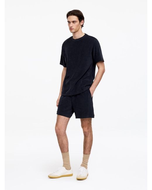 ARKET Blue Cotton Towelling T-Shirt for men