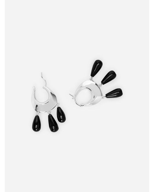 ARKET Brown Plated Hoop Earrings