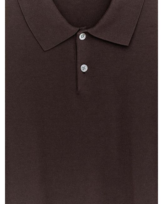 ARKET Brown Cotton Polo Shirt for men