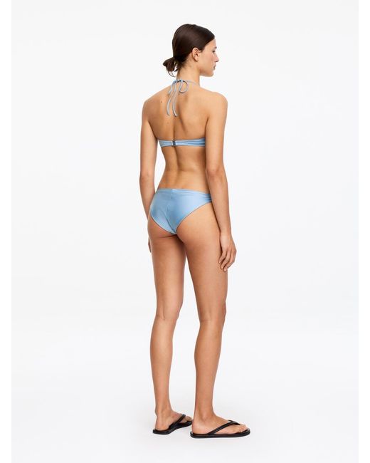 ARKET Blue Shiny Bikini Top