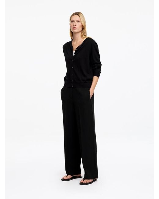 ARKET Black Cropped Trousers
