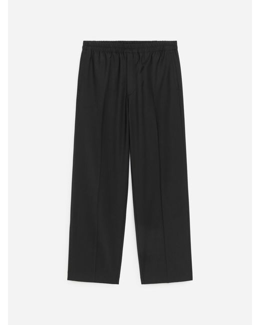 ARKET Black Wide Pull-On Trousers for men