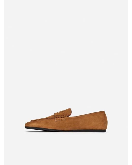 ARKET White Suede Loafers