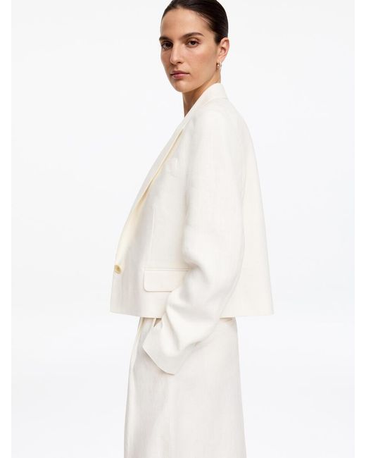 ARKET White Linen Blazer