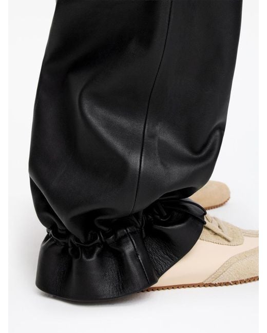 ARKET White Relaxed Leather Trousers
