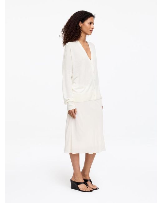 ARKET White Wool-Lyocell Cardigan