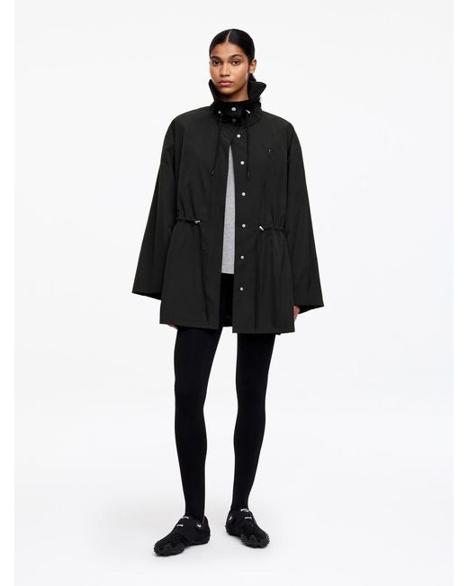 ARKET Black High-Collar Nylon Jacket