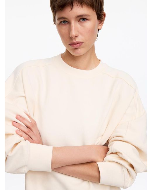 ARKET White Terry Cotton Sweatshirt