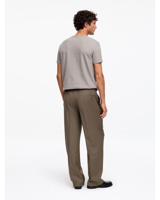 ARKET Gray Wide Pull-On Trousers for men
