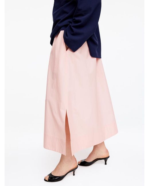 ARKET Blue Midi Cotton Skirt