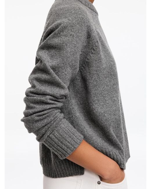 ARKET Gray Folded Sleeve Wool Jumper