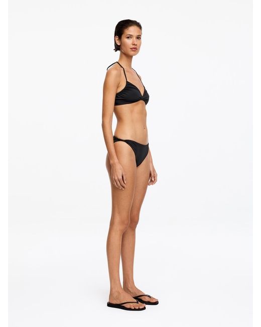 ARKET White Gathered Triangle Bikini Top
