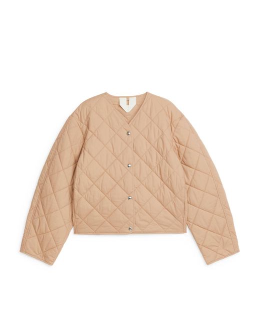 ARKET Natural Quilted Cotton Jacket