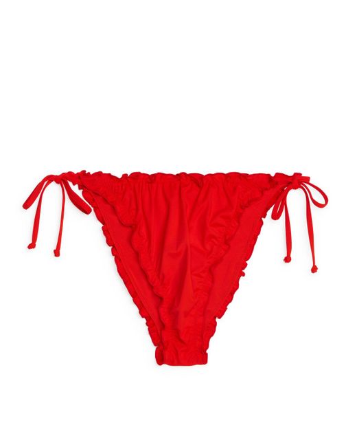 ARKET Red Babylock Bikini Bottom