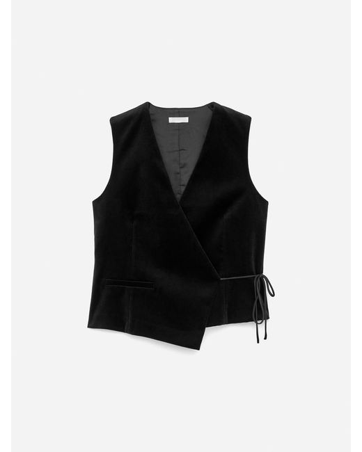ARKET Black Velvet Vest